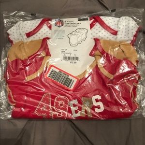 Baby girl onesies 3 piece nfl 49ers team new